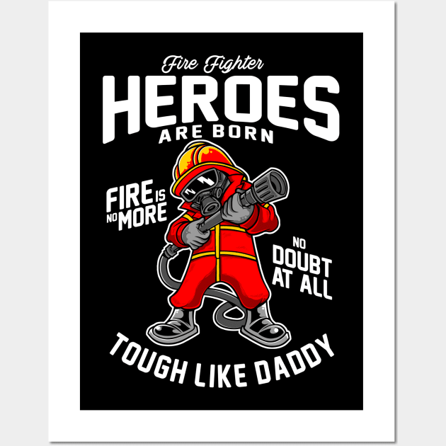 Fire Fighter Wall Art by Unestore